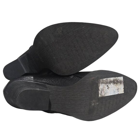 Zodiac Women's Ava Pointed-Toe Shooties Booties Size 8 Black Leather Western - Picture 5 of 6